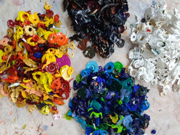 plastic verfrestanten van flacons