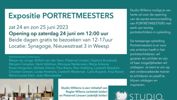 Uitnodiging expositie Portretmeesters
