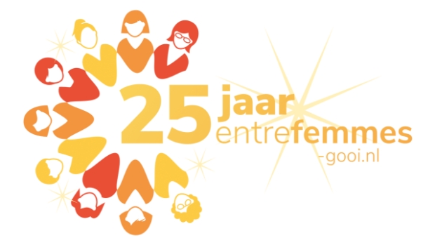 Bij het 25-jarig bestaan van zakelijk vrouwennetwerk Entre Femmes-Gooi, ontwiep een van onze leden dit feestlogo.