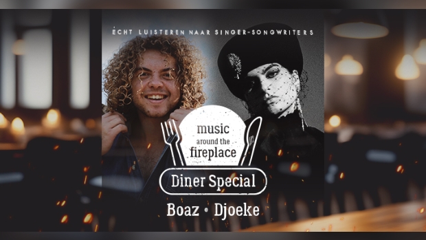 Zaterdag 26 Oktober: Driegangenmenu plus écht luisteren naar akoestische optredens van Boaz en Djoeke bij Ketelhuis Aan De Werf in Hilversum