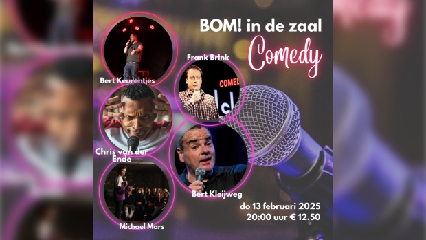 Stand-up comedy - BOM! in de Zaal - Brinkhuis Open Mic