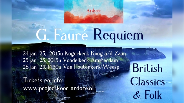 Flyer Projectkoor Ardore, Requiem Fauré