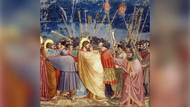 Giotto: 'The kiss of Judas' fresco (1305)