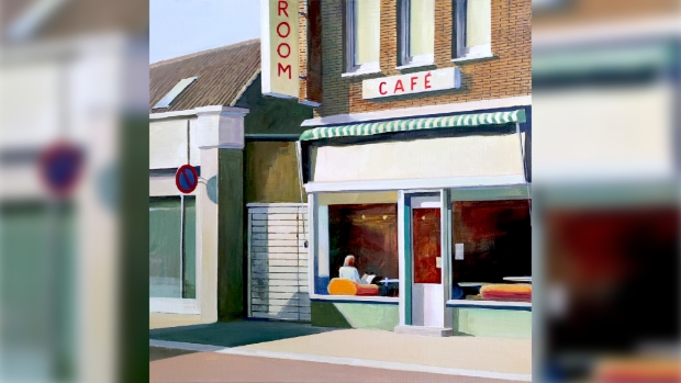 Tearoom, schilderij Eric Tiggeler