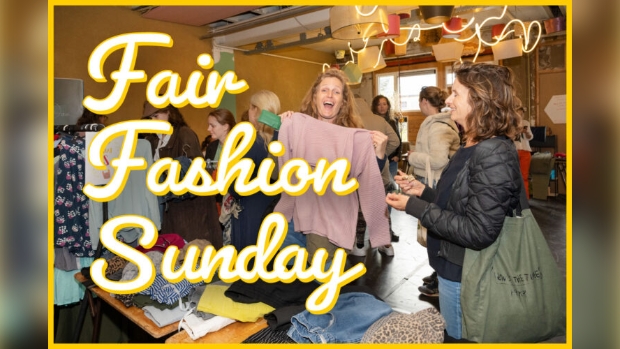 Kleding passen en ruilen, gratis bij live kledingruil event tijdens de fair fashion sunday