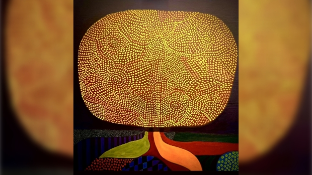 Foto van schilderij van Ad van den Boom van fotograaf Lydia Medinger.