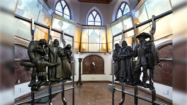 Het mausoleum van Jan Amos Comenius aan de Kloosterstraat 33 in Naarden.