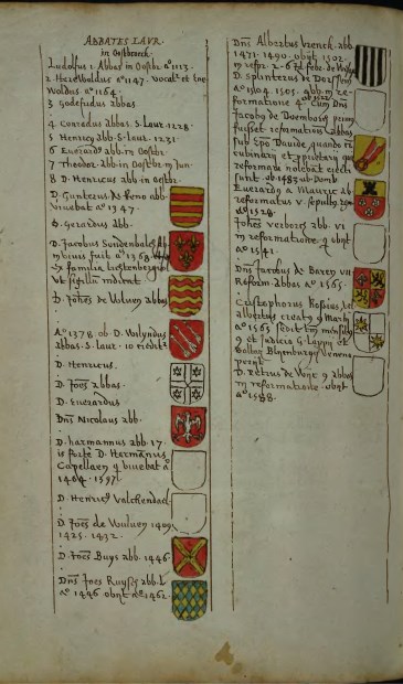 Vermelding van het begin van Oostbroek in 1113 in Van Buchells Monumenta. Utrechts Archief.