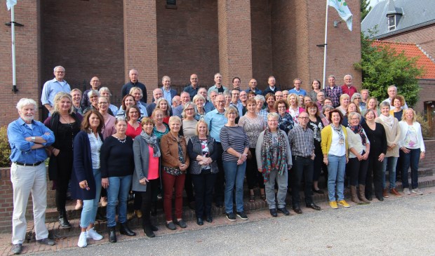 Plm. 65 (van de 85) koor- + comboleden waren zaterdag naar De Bilt terug van plm. 29 jaar weggeweest.