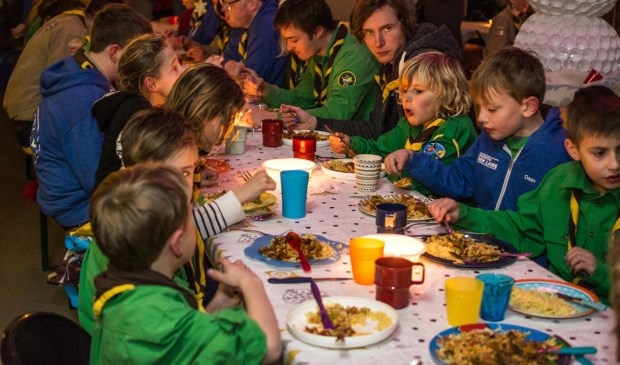 Aan tafel bij Ben Labre.