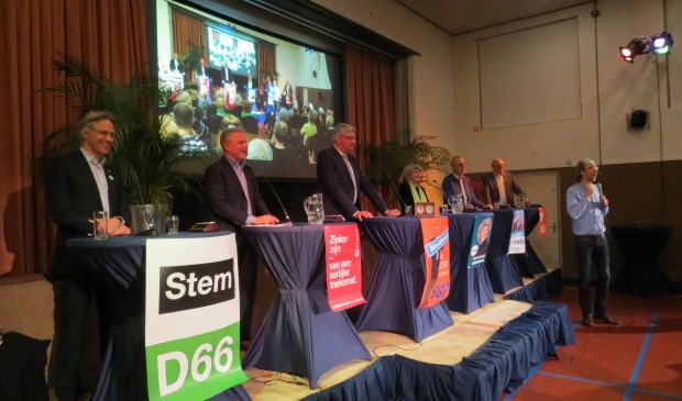 De zes partijen die de hoogste score van de zaal kregen.