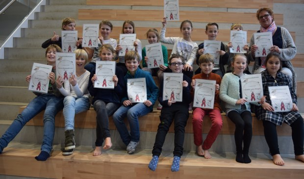 Alle kinderen met diploma.