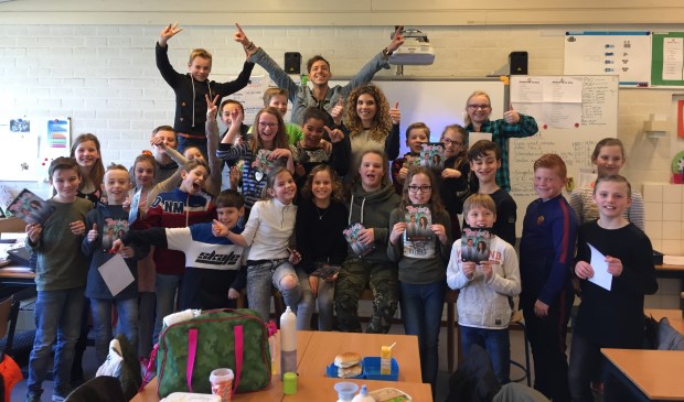 De Topdocpresentatoren in groep 7.