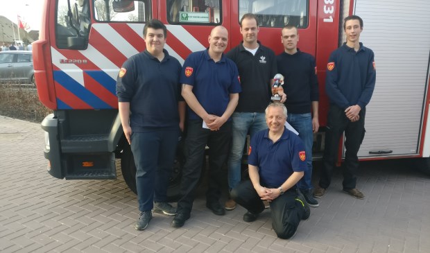 Het Groenekanse brandweerteam is trots op de prestatie in Benschop. (OV).