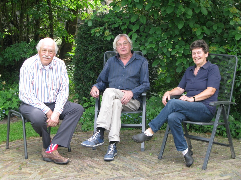 Vanuit Hollandsche Rading behartigden v.l.n.r. Rob Klaassen, Siete Land en Oot Verharen de belangen van flora en fauna.