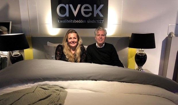 Voor de presentatie van boxsprings van Friese makelij hebben Geert en Rilana een aparte showroom ingericht.