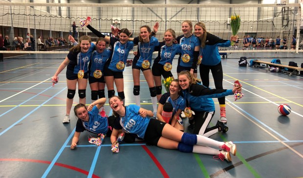 Kampioensvreugde bij de C2 meiden van Irene.