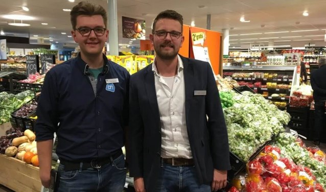 • Max (l.) en Sander Goossens van Albert Heijn Vianen.