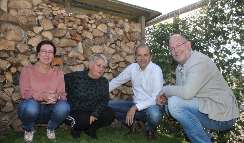• V.l.n.r. Marina Boonekamp, Sandra Doddema, Dietward Bruin en Johan Boonekamp.