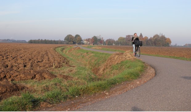 • De Elzevierstraat tussen Ophemert en Est is een veel gebruikte fietsroute.