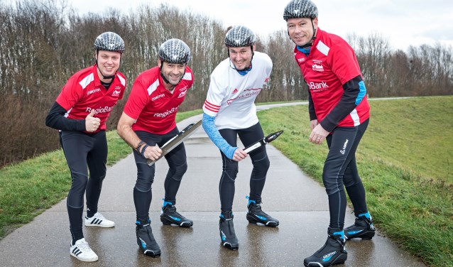 • V.l.n.r.: Tom de Koning, Chris Emans, Lennart Veldhuijzen en Jeroen Hofhuis.