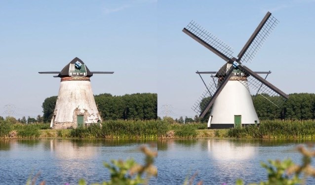 • De molen van Souburgh, zoals die er nu uitziet en zoals die er straks uit zal gaan zien.