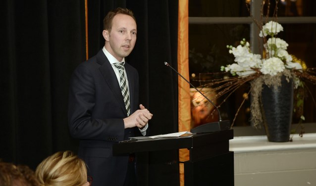 • Simon Buwalda in januari 2016 bij zijn aantreden als wethouder in de gemeente Zaltbommel.