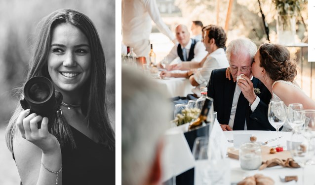 Links Tessa, rechts haar genomineerde foto.