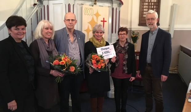 • De overhandiging van de cheque.