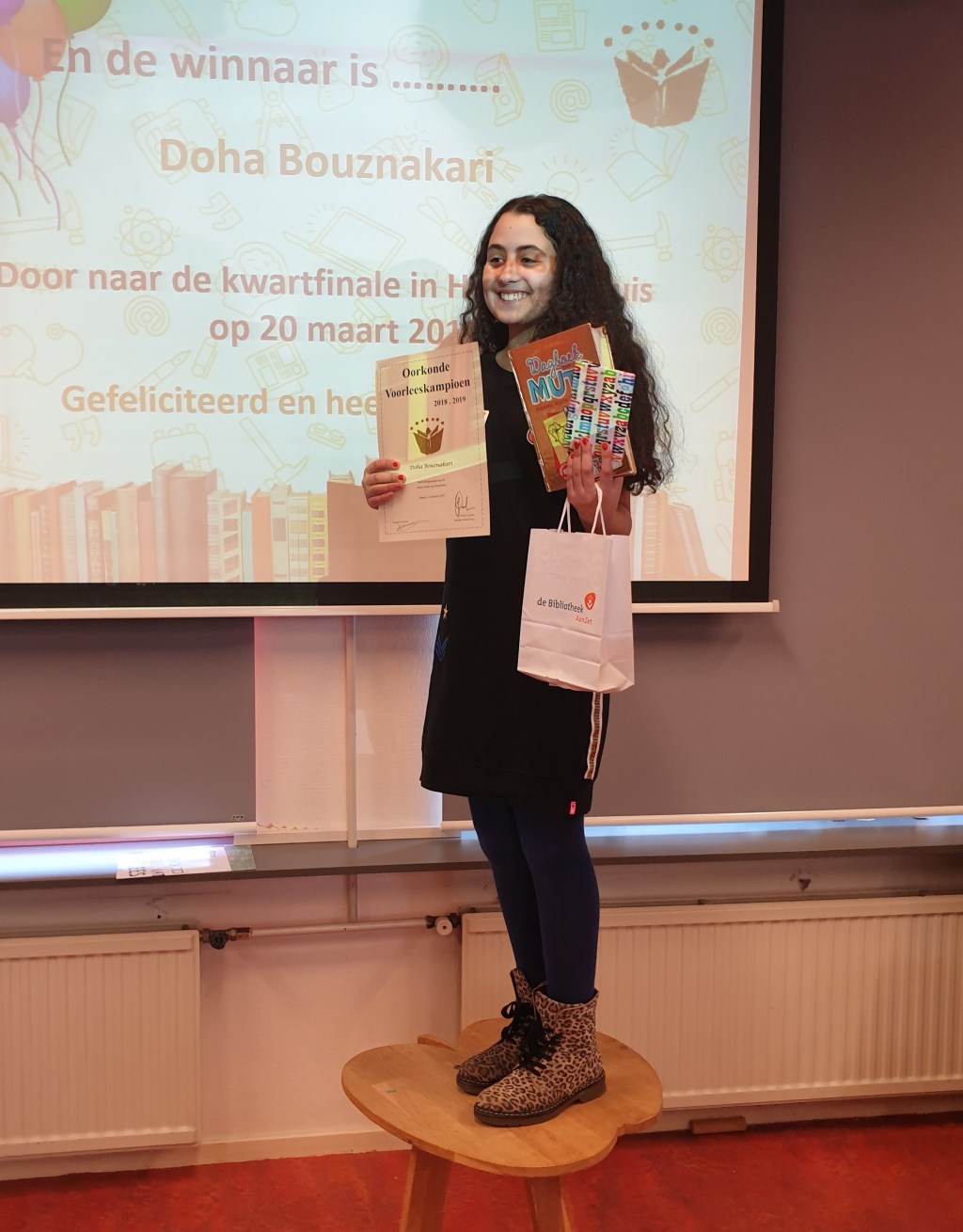 • Doha Bouznakari van Het Mozaïek kwam als beste uit de bus.