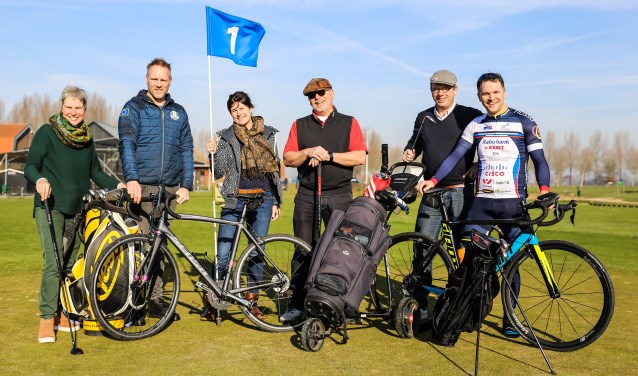 • Zes betrokkenen bij de organisatie van de golfdag.