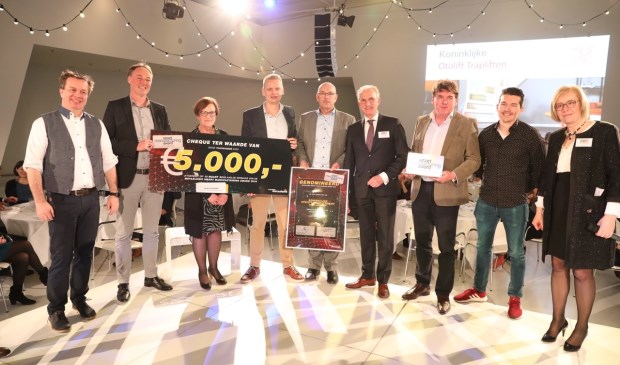 • De overhandiging van de award en cheque.