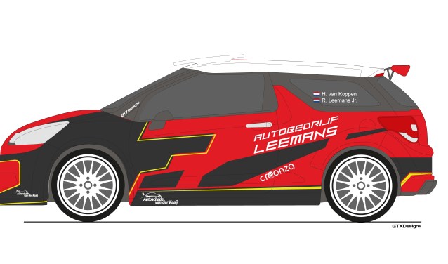 De nieuwe Citroën DS3 R5 EVO3 van Rally Team Leemans.