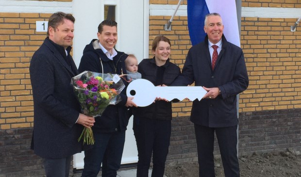 • Vlnr. Frank Wigbers (BPD), Martijn Ivens, Kirsten van den Heuvel en wethouder Gijs van Leeuwen.