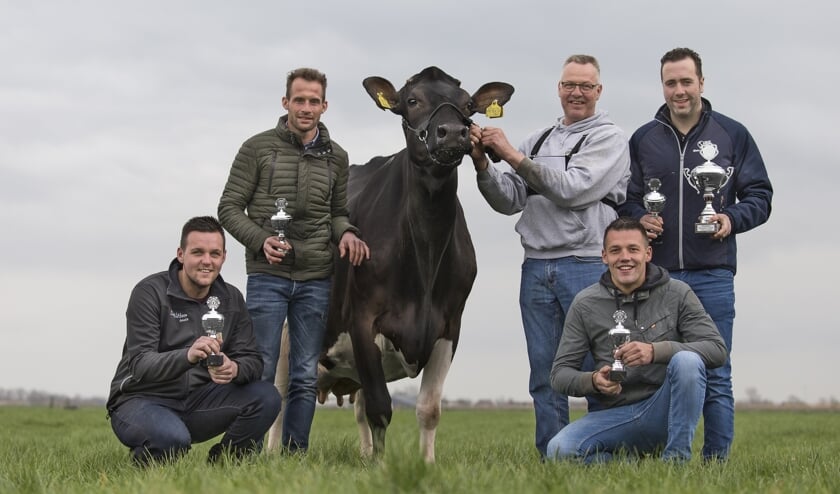 Team De Liefhebbers met Wouter de Bruin, Joost Versluis, Roel van der Wel en Gerrit de Groot, won de Champions League veebeoordelen Zuid-Holland.