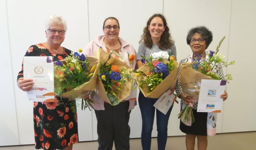 • V.l.n.r.: Margo Zwijnenburg, Mariëlle van Poppel, Marlous van der Helm en Deliana Matahelumual.