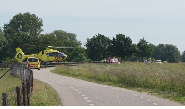 • De plek van het ongeval is afgezet.
