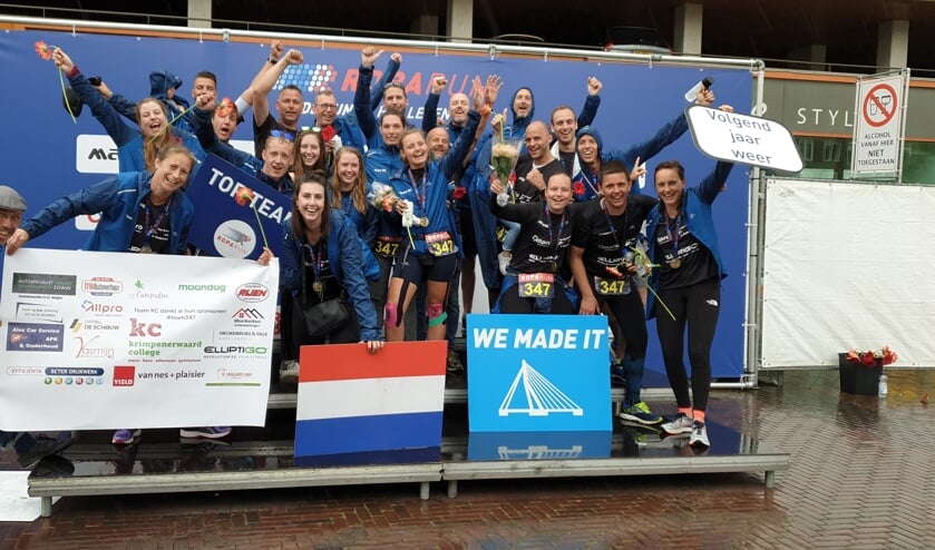 • Team KC na afloop van de Roparun.