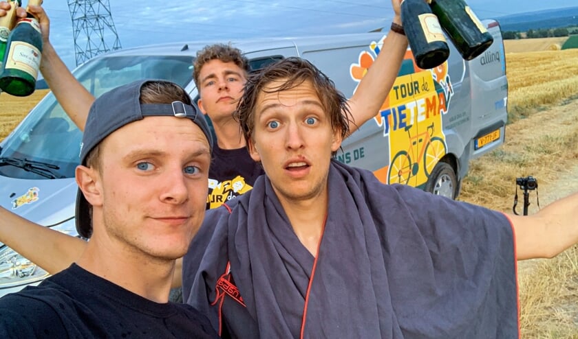 Devin, Josse en Bas vormden het team achter Tour de Tietema.