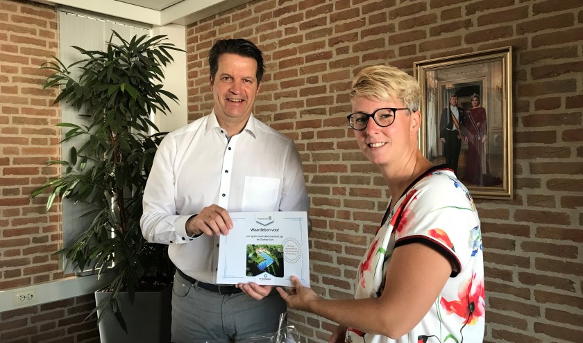 Margreet Kwakernaak uit Giessenburg. Zij bedacht de winnende naam voor de activiteitenzone in Giessenburg.