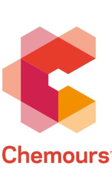 • Het logo van Chemours.
