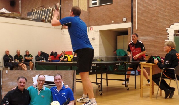 Finale ‘Open Son en Breugelse Tafeltenniskampioenschappen 2018’ met winnaar Willem Hulsen (li) en Joost van den Buijs (re). | Fotonummer: d2c39d