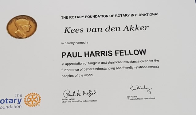 Paul Harris Fellow erkenning | Fotonummer: 687be7