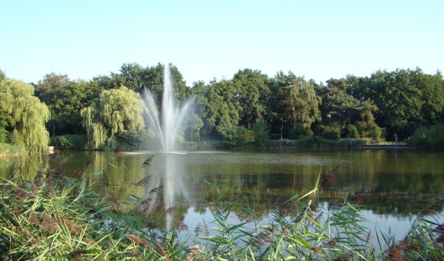 Fontein bij vijver in Son en Breugel | Fotonummer: f743de
