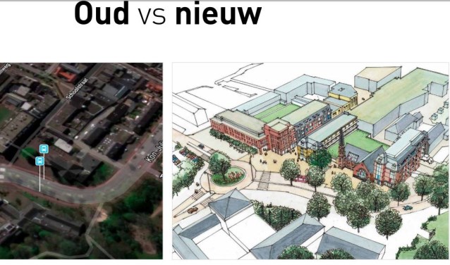 Het plan zoals gepresenteerd tijdens de informatie avond in Het Kruispunt d.d. 3 juli j.l.