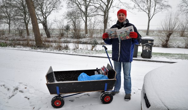 Door weer en wind op pad met de Voorschotense Krant