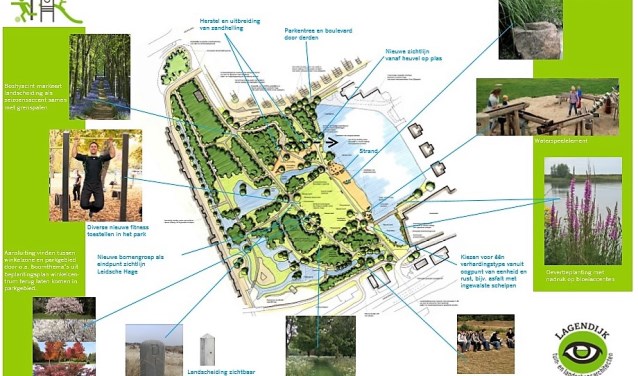 Schetsontwerp van Bureau Lagendijk, tuin- en landschapsarchitecten.