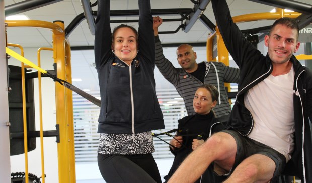 De clubmanagers van Rhythmsports, van links naar rechts: Marloes Barnhoorn, Radjesh Doelam, Jamie Blokzijl en Fatih van den Hout
