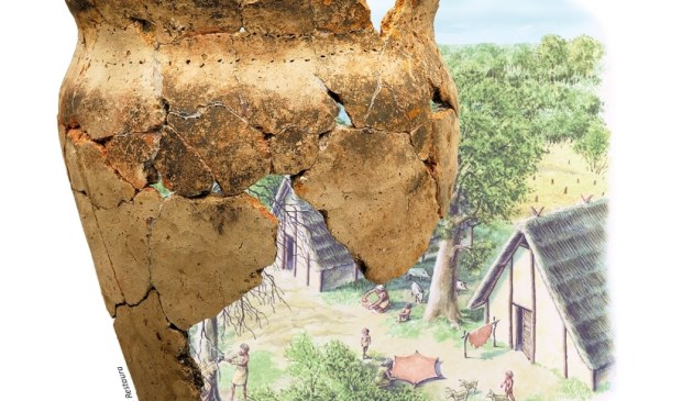 AWLV organiseert een minisymposium over onze regio in de Steentijd (foto: Restaura; tekening: B. Brobbel, Museum Swaensteyn).