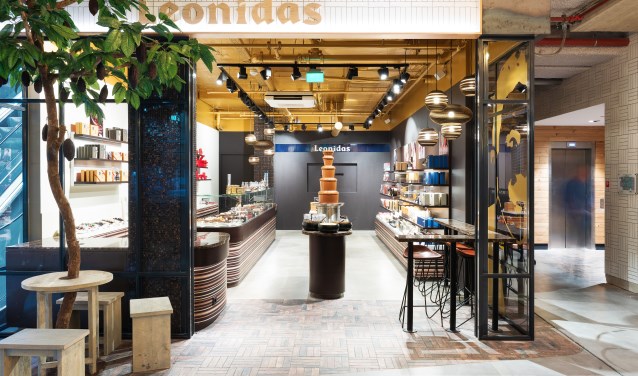 De nieuwe belevingswinkel is met 80 m² de grootste Leonidas speciaalzaak van Nederland (foto: pr).